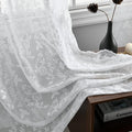 FINECITY White Floral Lace Curtains by FINECITY