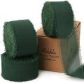 Ribbli Forest Green Ribbon 1 Inch x 3 Rolls Total 24 Yards Handmade Fringe by Ribbli