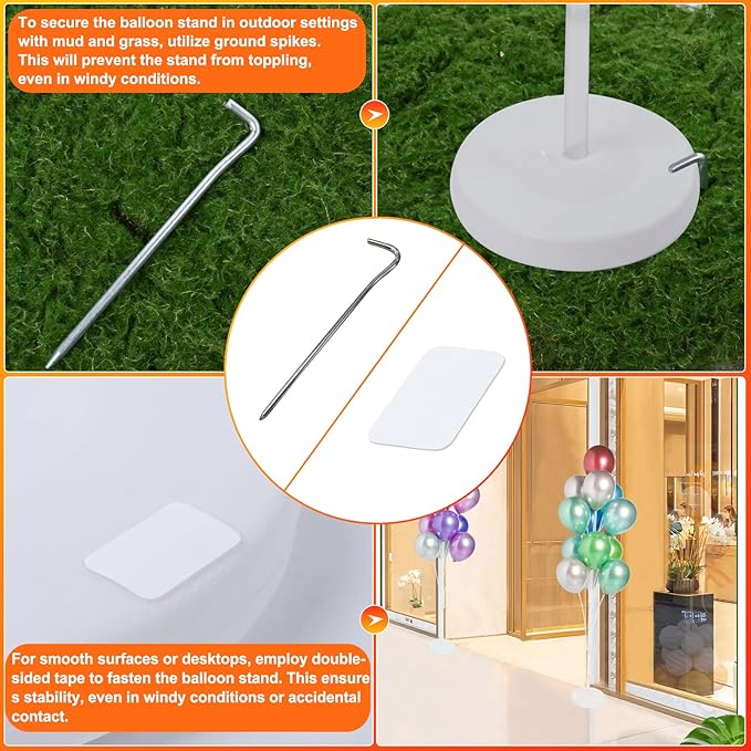 2 Sets of Balloon Stand Kit - 62in Balloon Stands - Image 4