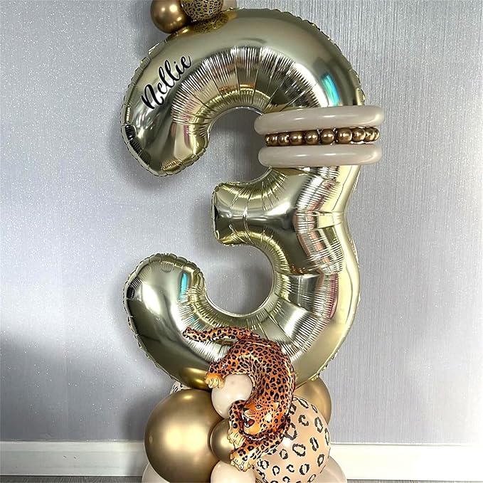 Lingqiang Champagne Gold Number 50 Balloons, 40 Inch Unisex Birthday Decorations - Image 4