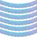 LOLStar Iridescent Blue Foil Fringe Tinsel Garland Streamer Banner, 6 Pack | by LOLSTAR