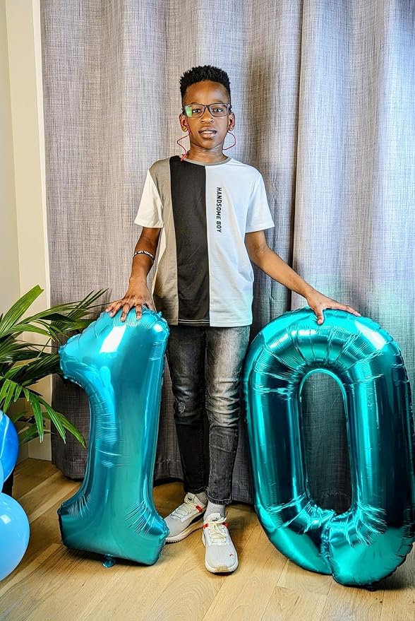 Light Blue Number 0 Balloon 40 Inch - Image 6