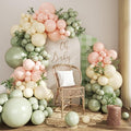 Sage Green Balloon Arch Kit for Baby Shower Bridal Shower Decorations | 124Pcs by CROSSFINGERS