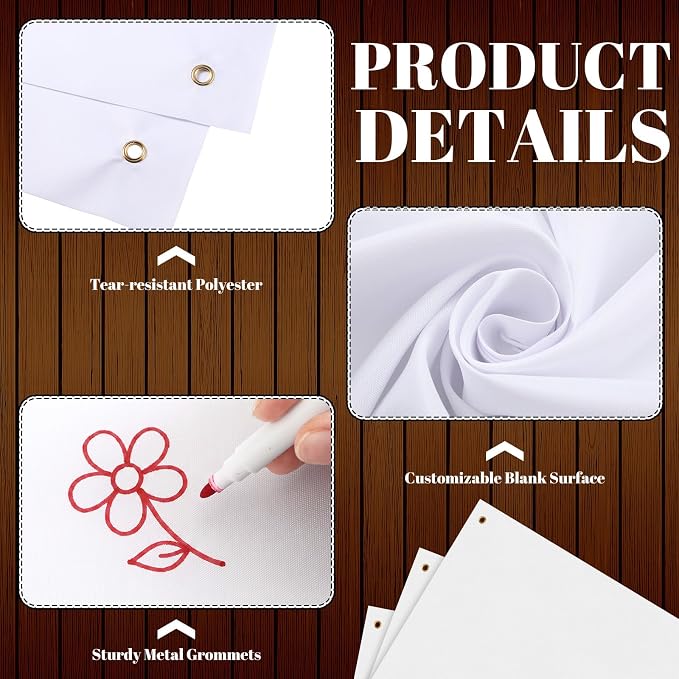 Zonon Large Blank Banners And Signs Polyester Oxford Cloth Sublimation Banner - Image 2