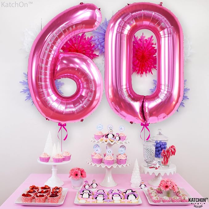 KatchOn Hot Pink 0 Balloon Numbers 40 Inch | Pair 0 Digit To Other Numbers - Image 7