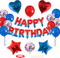 CANREVEL Happy Birthday Banner Decoration + 30pcs Star Balloons, Spider | 13pcs by CANREVEL