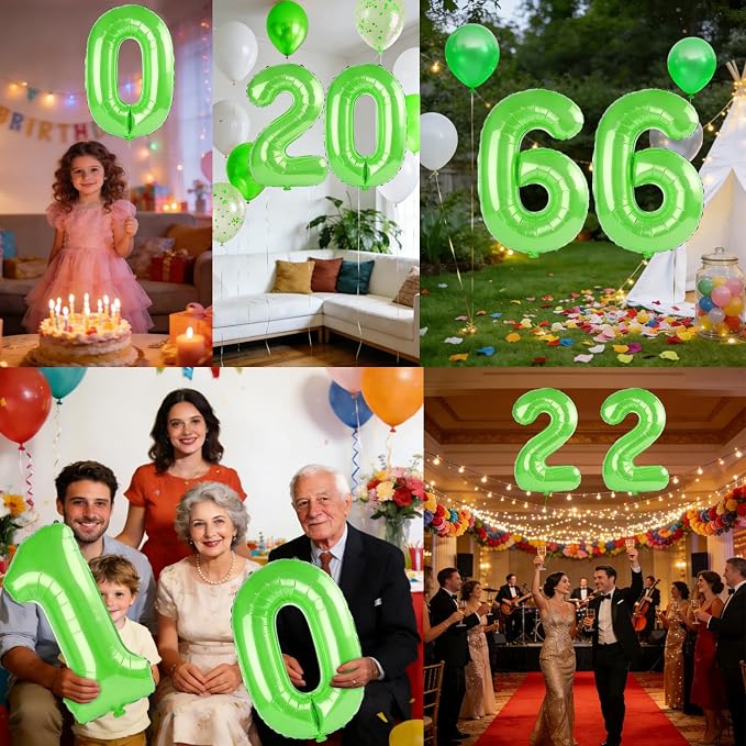 40 Inch Number 66 Balloons for 66th Birthday Party Decorations, 0-100 Fruit - Image 7