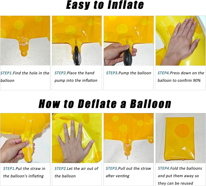 40in Yellow Polka Dot Number 6 Helium Foil Polyester Film Balloon Digital 6 | - Image 3