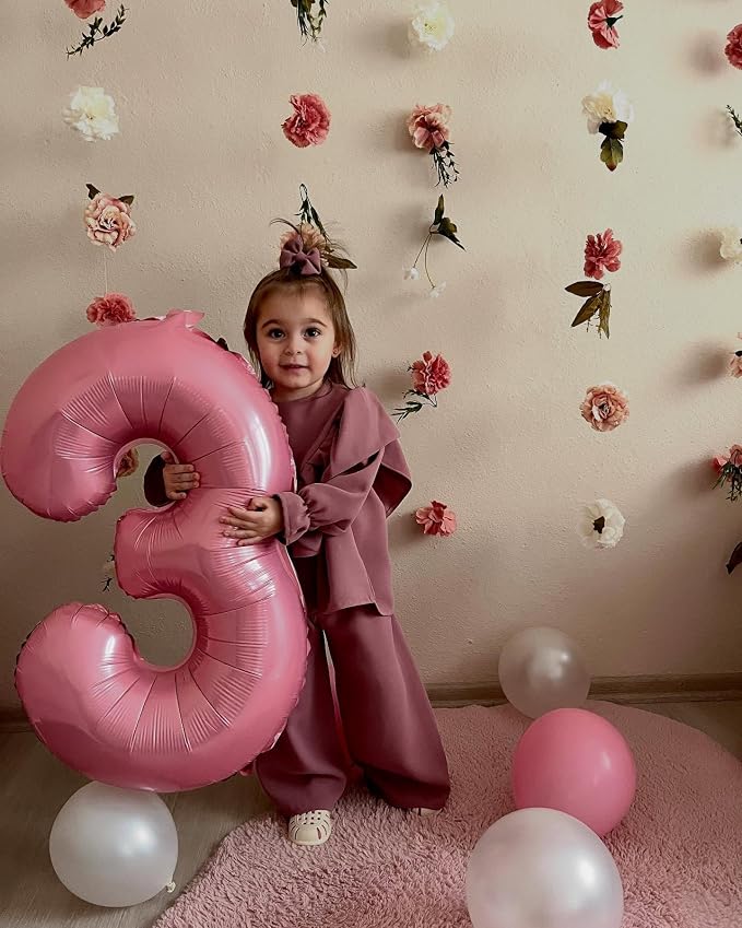 29 Balloon - Pastel Pink Birthday Number Balloons, 40 Inch Decorations | Pastel - Image 7