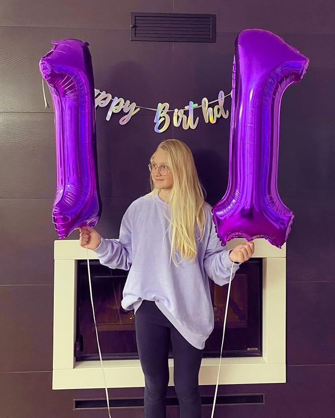 Number Balloons 27 Balloon 40 inch Purple - Image 4