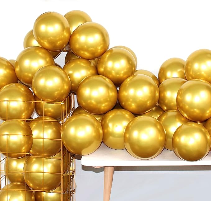 12 Inch 100 Pcs Latex Metallic Chrome Balloons Helium Shiny Thicken Balloons by COLORFULELVES
