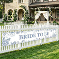 Blue Bride To Be Happily Ever After Bridal Shower Wedding Banner | Reusable by WETDNGQI