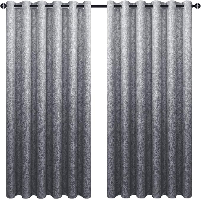 DWCN Grey Ombre Blackout Curtains - Image 8