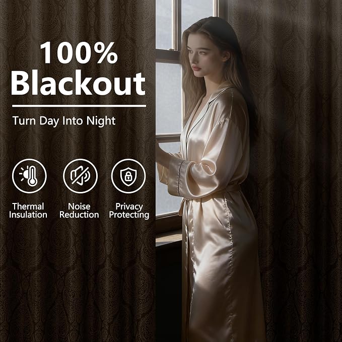 DWCN 100% Blackout Curtains for Bedroom 84 Inch Long - Image 7