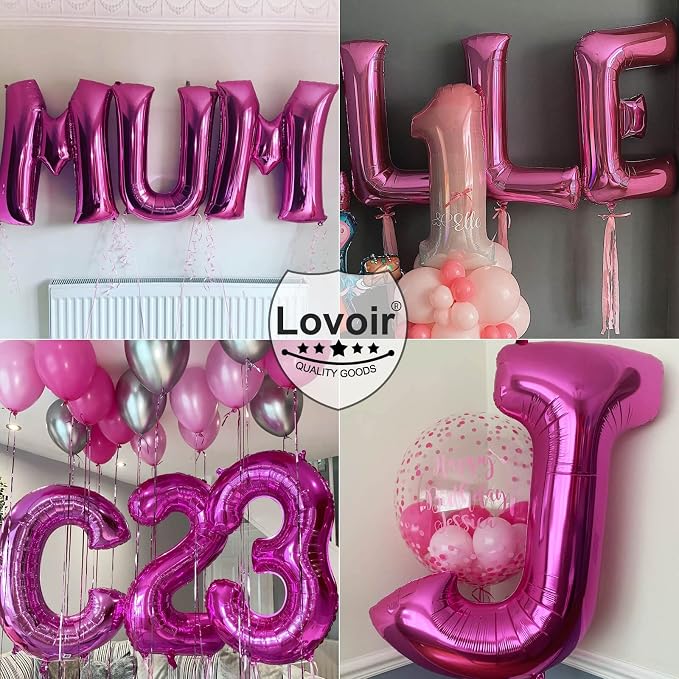 Lovoir 40 Inch Large Hot Pink Letter K Balloons Big Size Jumbo Mylar Foil - Image 6