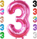 KatchOn, Hot Pink Number 3 Balloon 40 Inch | Number 3 Foil Balloon, 3rd Pink by KatchOn