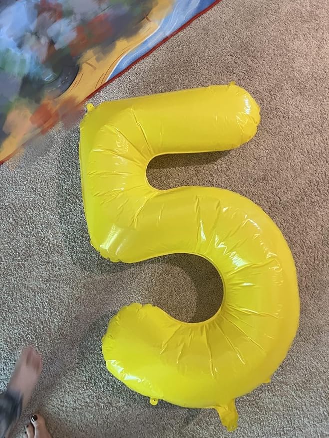 0 Balloon 40 inch Yellow Number Balloons - Image 4