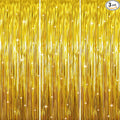 GOER 3.2 ft x 9.8 ft Metallic Tinsel Foil Fringe Curtains Party Photo Backdrop by GOER
