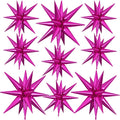 9Pcs Hot Pink Star Balloons, Large Explosion Star Foil Balloons, Metallic Pink by Dagelar