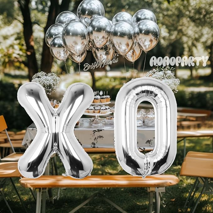 Letter Balloons Silver 40 Inch L Large Big Foil Mylar Balloon | - Image 4