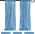 Baby Blue Backdrop Curtains for Party Sequin Fabric 12ftx8ft for Wedding | by QueenDream