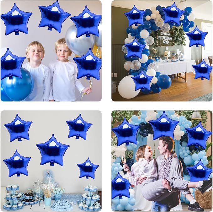 Biapian Blue Star Foil Balloons, 18 Inch Aluminum Balloon - Image 9