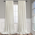 Cream White Linen Curtains 42 Inch Wide by Pitalk