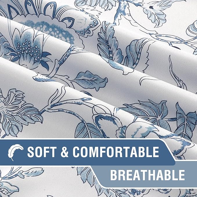 H.VERSAILTEX Blackout Curtains 96 Inch Length 2 Panels Set Floral Print Curtain - Image 5