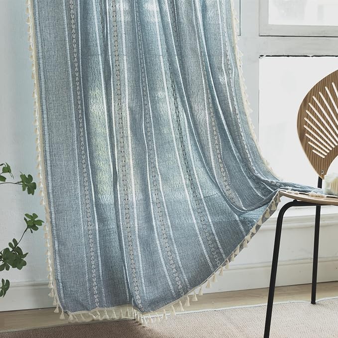 Sutuo Home Boho Curtains for Bedroom Living Room Kitchen, Semi-Blackout French - Image 9