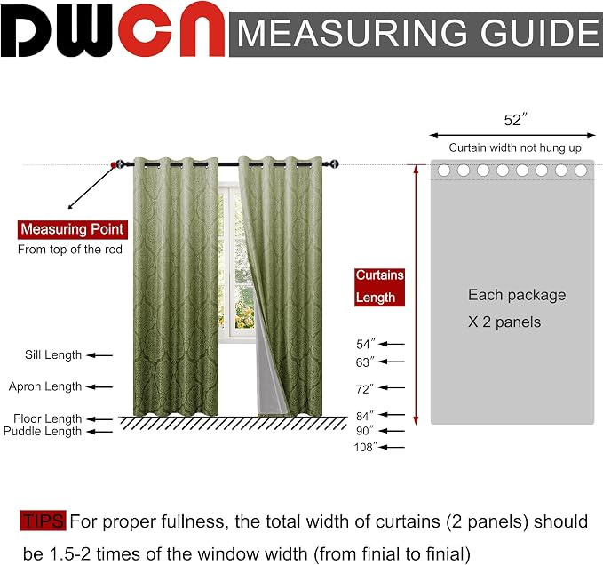 DWCN 100% Blackout Curtains for Bedroom - Image 6