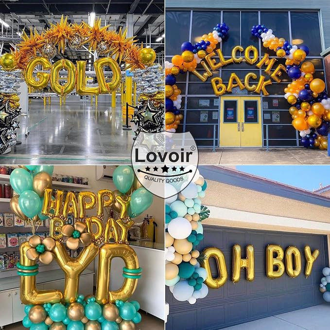 Lovoir 40 Inch Large Gold Letter Z Balloons Big Size Jumbo Mylar Foil Helium - Image 4