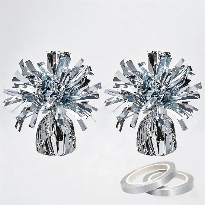 Balloon Weights Silver 2Pcs | Perfect by Unknown