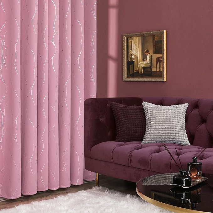 Deconovo Living Room Curtains 45 Inches Long, Thermal Insulated, Room Darkening - Image 5