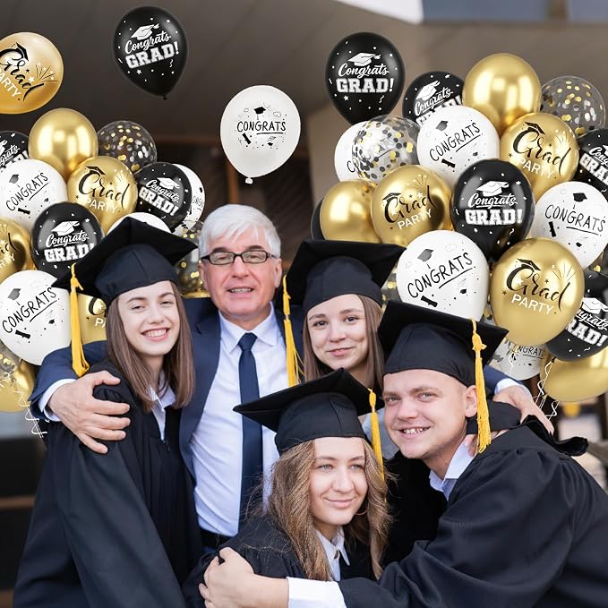 FEYG Graduation Balloons, 12 Inch, Grad Printed, Class of 2025, Gradutation - Image 6
