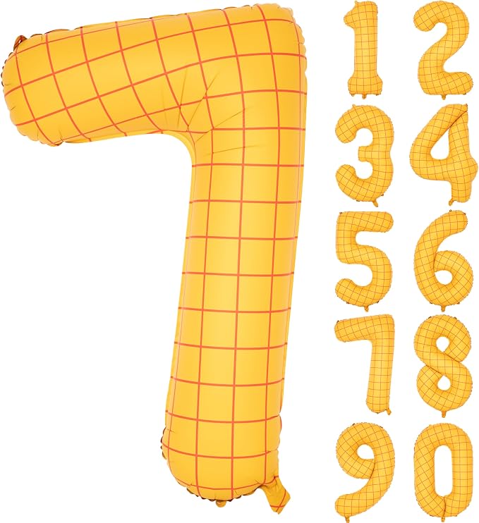 40" Matte Yellow Balloons Toy Inspired Story Theme party Supplies Digital 7 | by Exquisitehighqualitypartydecorationstomeetyoureveryneed%EF%BC%81