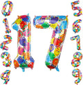 40 Inch Number 17 Balloon Set Large Foil Balloons by TNCDJKPA