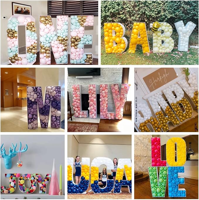 Marquee Letters 3FT Tall Mosaic Balloon Frame Pre-Cut Foam Board Letter X | - Image 6