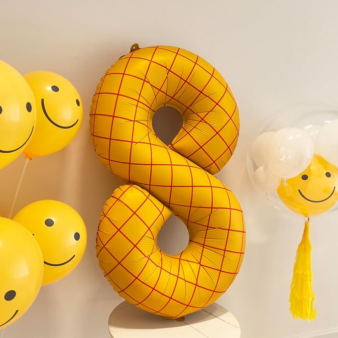 40 In Matte Yellow Number 6 Balloons Helium Foil Mylar Balloon Digital 6 | The - Image 5