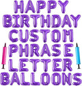 Happy Birthday Balloon Banner Custom Phrase Balloons letter 16 inch by LIOZEOKUN
