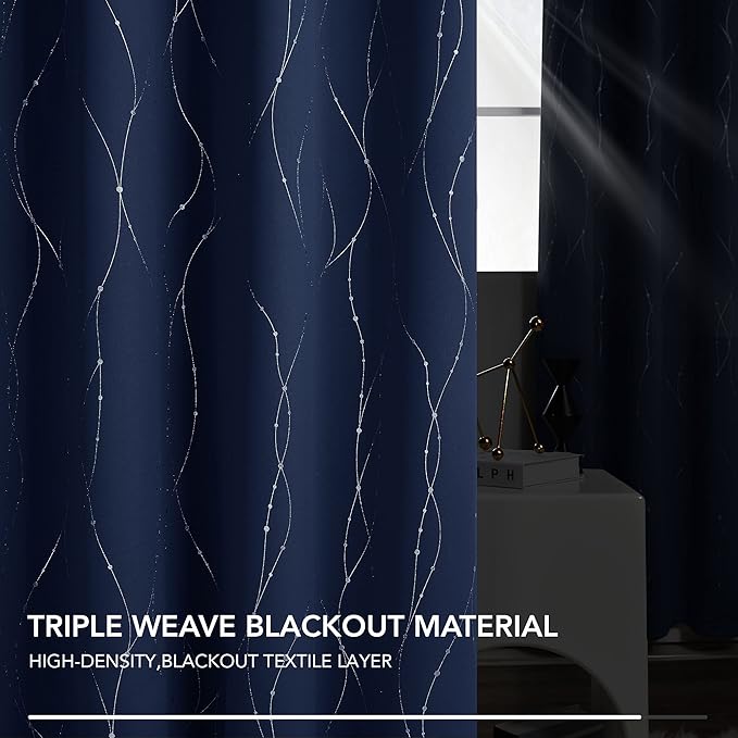 Deconovo Living Room Curtains 72 Inches Long, Thermal Insulated, Room Darkening - Image 5