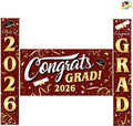JOYIN 3 Pcs Graduation Backdrop Decorations Class of 2025, Satin Congrats Grad by JOYIN