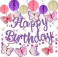 YEOCU Birthday Decorations, No DIY Pre-Strung Happy Birthday Banner | Purple by YEOCU