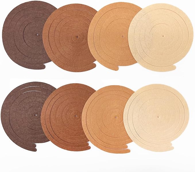 36 Pcs Brown Hanging Swirl Decorations Ombre Cream Tan Brown Felt Swirl - Image 4