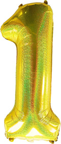 Jonhamwelbor 40 Inch Laser Gold Number 1 Balloon Foil Mylar Giant Balloon by Jonhamwelbor