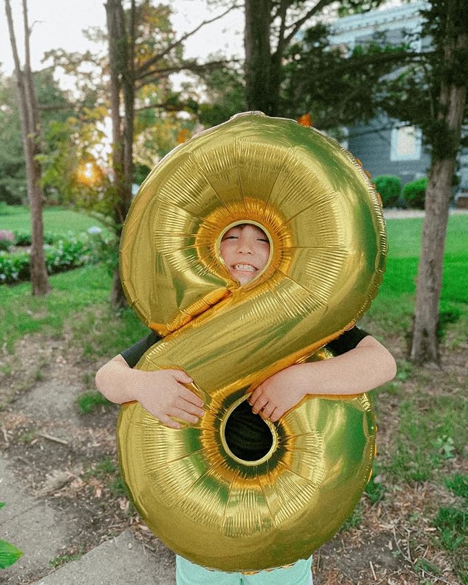 30 Balloon - Champagne Gold Birthday Number Balloons, 40 Inch Decorations | - Image 8