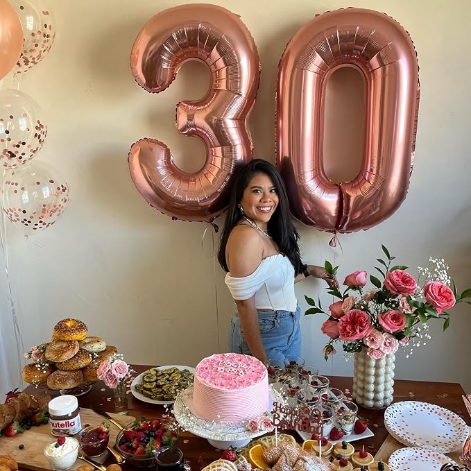 40 In Rose Gold Number 7 Balloon, 7th Birthday Party Decorations - Image 9