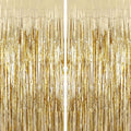 2 Pack Fringe Curtains Foil Shiny Fringe Backdrop Tinsel Door Streamers Foil by TOTAFAM