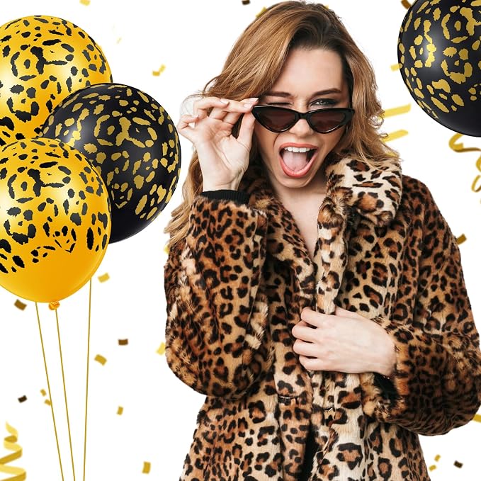 Gejoy 36 Pcs Cheetah Balloons Leopard Print Balloons 12 Inch Spots Latex - Image 6