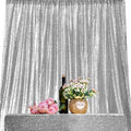 JYFLZQ Silver Sequin Backdrop Curtains 7ft x 7ft 1 Panel Glitter Photo Booth by JYFLZQ