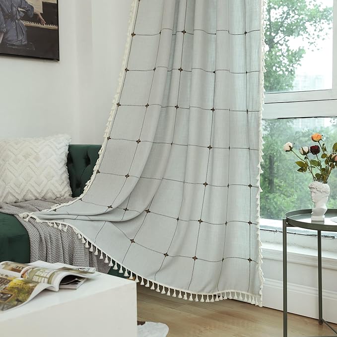 Sutuo Home Boho Curtains for Kitchen Nursery 63 Inch Length, Light Filtering by SutuoHome